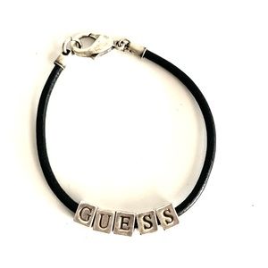 4/$30 Black Leather GUESS Bracelet